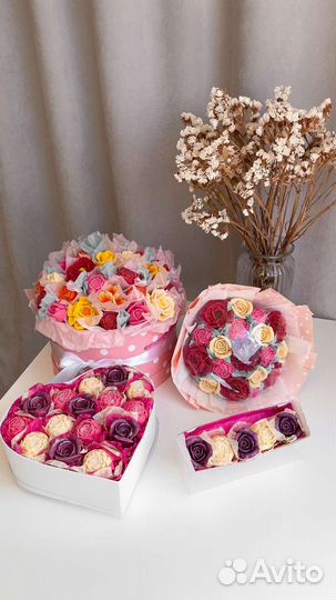 Шоколадные цветы с начинками