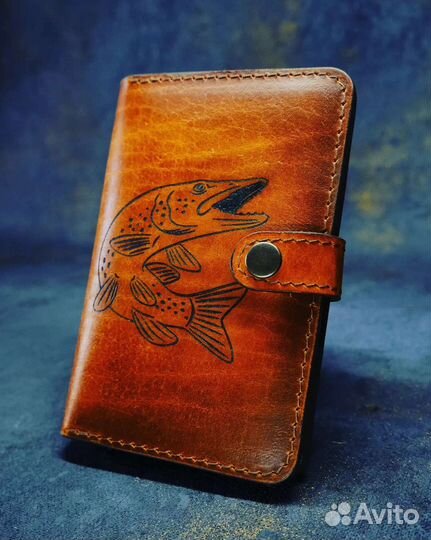 Обложка для документов из натуральной кожи