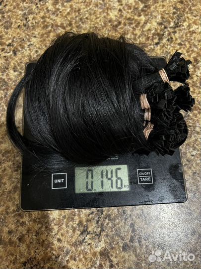 Волосы натуральные 50 см на капсулах