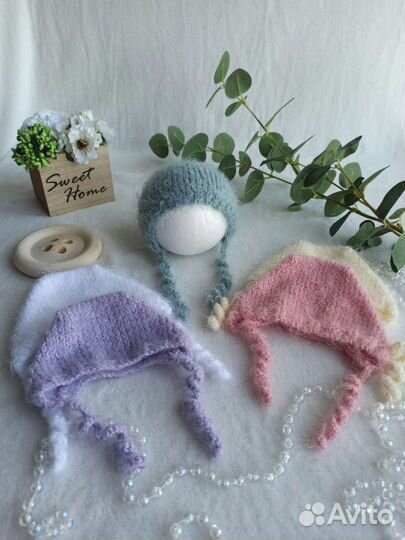 Шапка для куклы,текстильной,интерьерной, вязаной