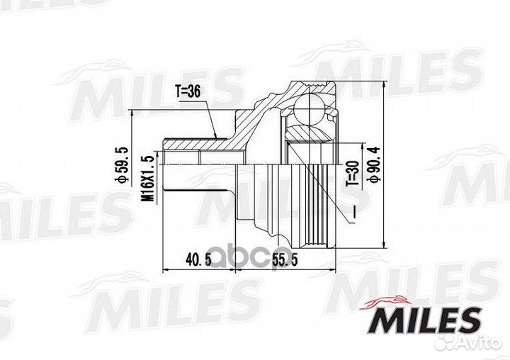 Шрус наружный audi A3/VW G5/passat/touran/caddy