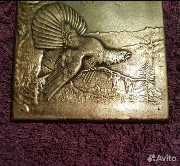 Охота Плакетка Русское серебро 19 в