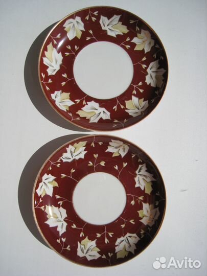 Чайная пара фарфор Кленовый лист Вербилки