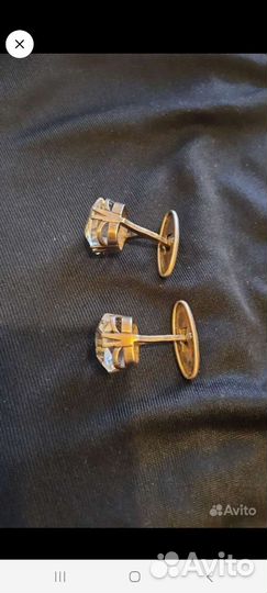 Запонки горный хрусталь СССР