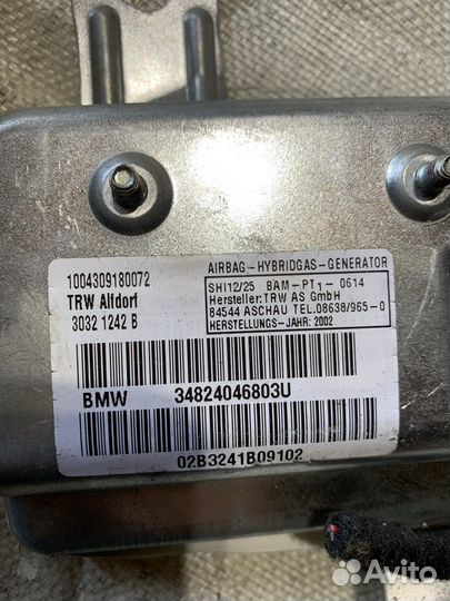 Подушка безопасности в дверь bmw 7 e65 e66