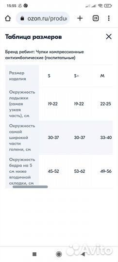 Компрессионные чулки 1 класс