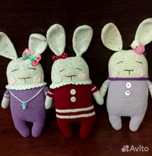 Мягкая игрушка заяц ручной работы