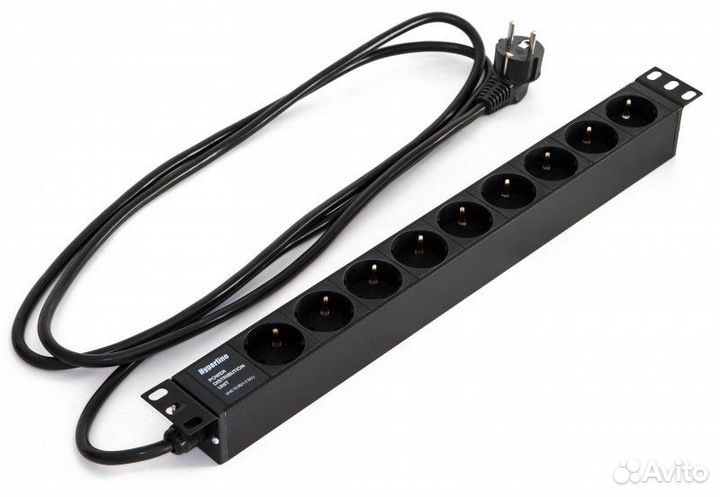 Hyperline SHE19-9SH-2.5EU Блок розеток для 19&quo