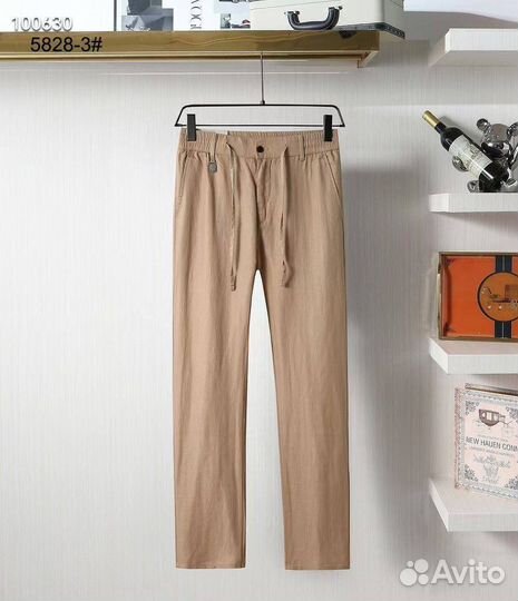 Brunello cucinelli брюки льняные