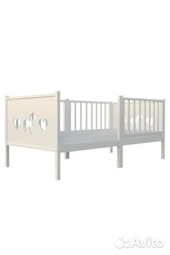 Кроватка Лисенок для малыша с бортиком из натураль