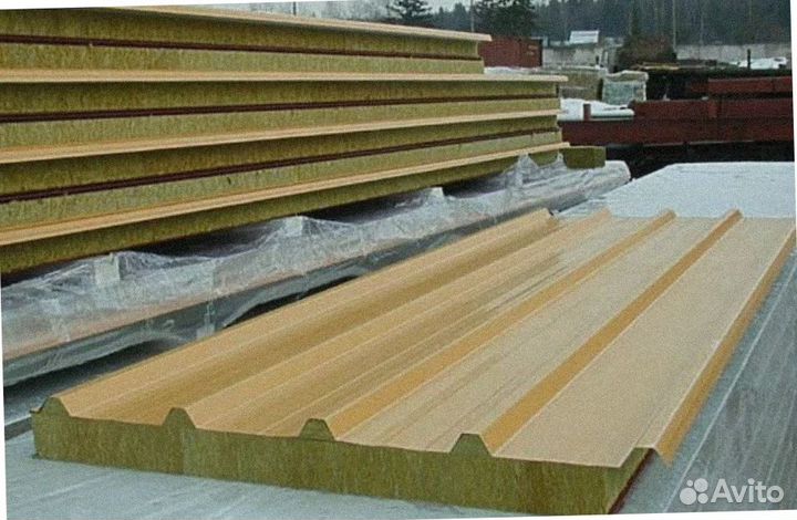 Сэндвич панели утеплитель минерал. вата от 200 м2