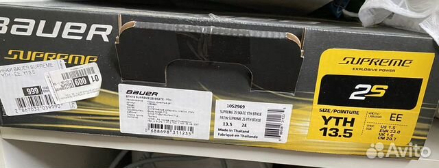 Коньки bauer supreme 2s (размер eur 33)
