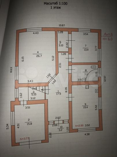 Дом 229,1 м² на участке 3,82 га