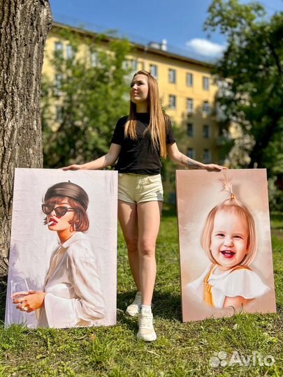 Портрет по фото, картина на холсте