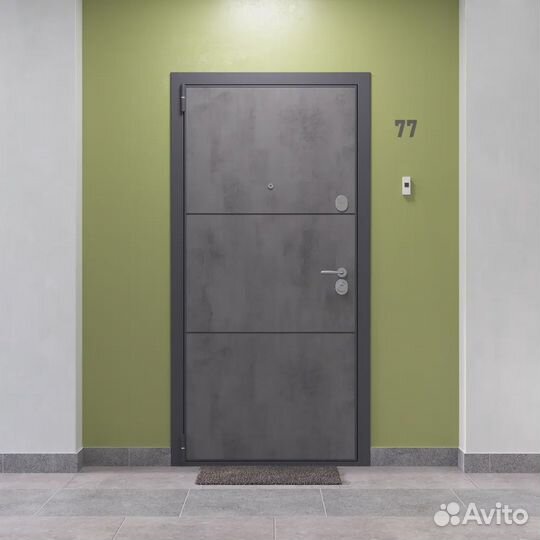 Входная дверь Лофт серая