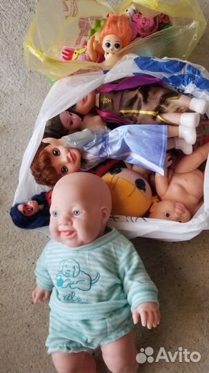 Много пупсов, барби, кукол