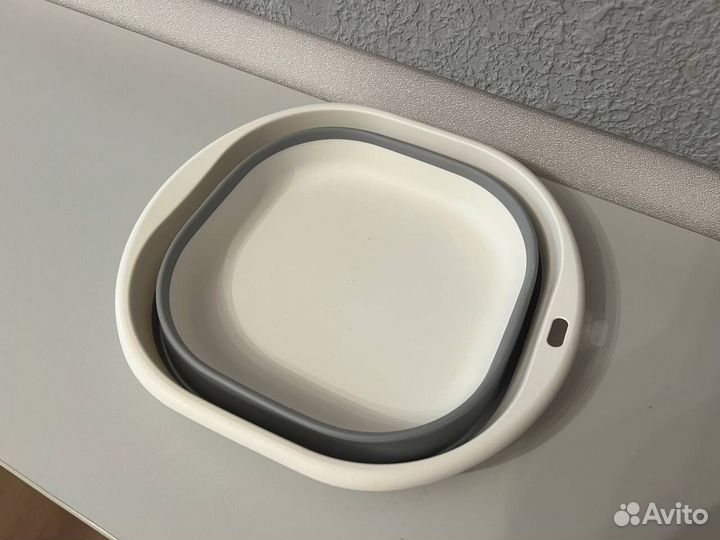 Складная новая миска тарелка силиконовая салатник