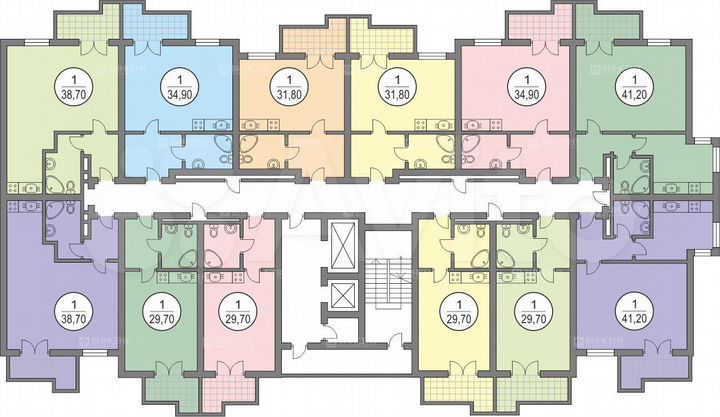 1-к. квартира, 30,8 м², 9/12 эт.