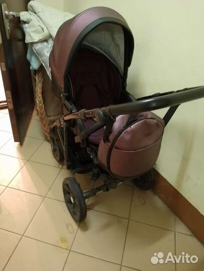 Коляска 2 в 1 эко кожа