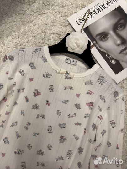 Хлопкрвый лонгслив Chanel