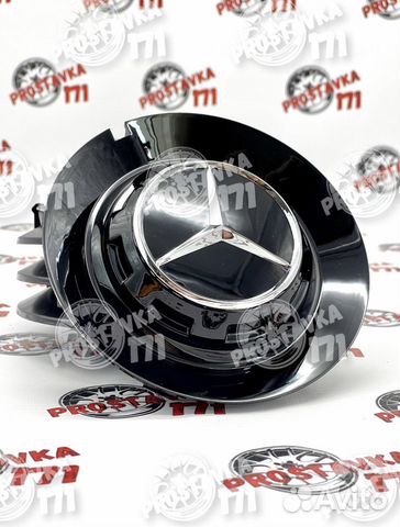 4 шт Mercedes benz AMG 146/127мм (черный глянец)
