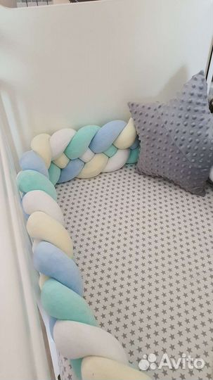 Бортики в кроватку коса новые