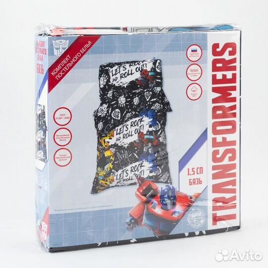 Постельное бельё 1,5 сп 'Let's rock' Transformers