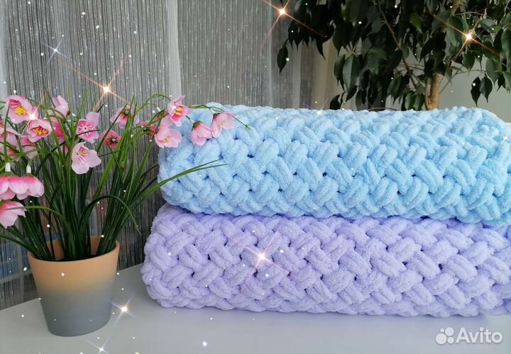 Плюшевые пледы ручной работы