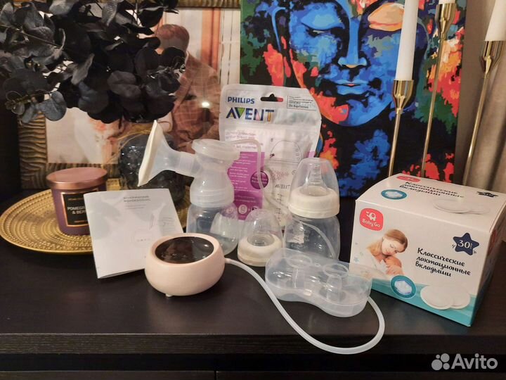 Молокоотсос электрический+пакеты для молока