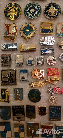 Значки Мурманск День Рыбака Гербы городов