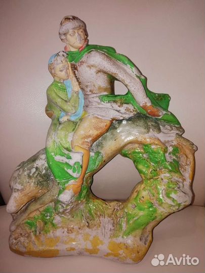 Статуэтка Иван царевич на сером волке, гипс