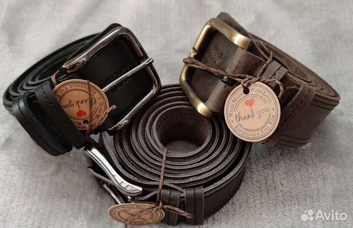 Мужской кожаный ремень