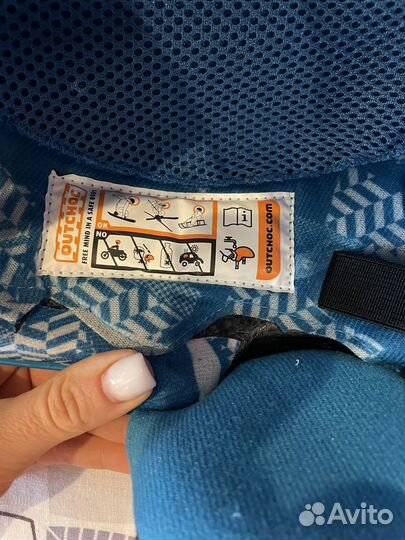 Горнолыжный синий шлем детский