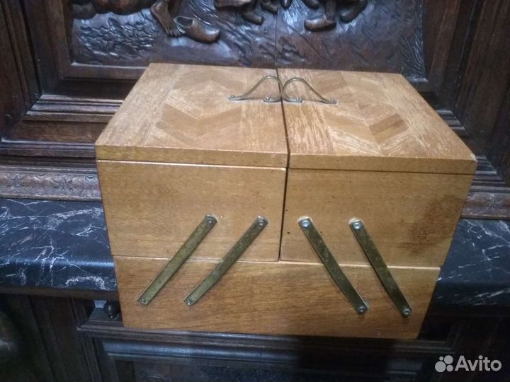 Старинное рукоделие раздвижной комод настольный