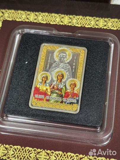 Монета серебро 925 Вера Надежда Любовь 2018г