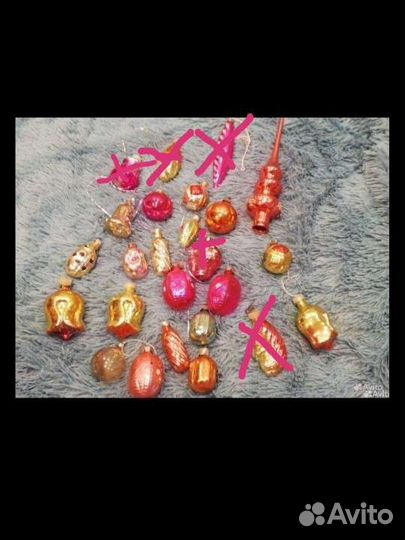 Елочные игрушки СССР советские