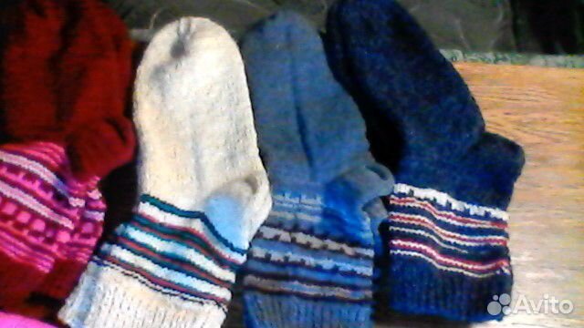 Носки вязаные шерстяные