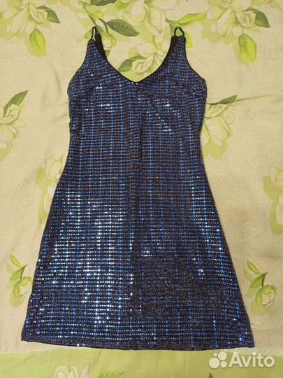 Вечернее платье со стразами, размер 42 44