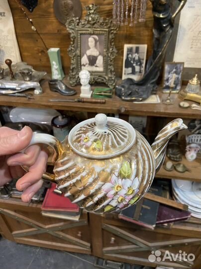 Старинный заврочный чайник Кузнецов фарор