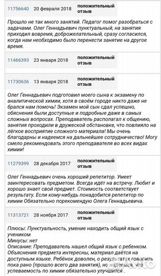 Репетитор по химии