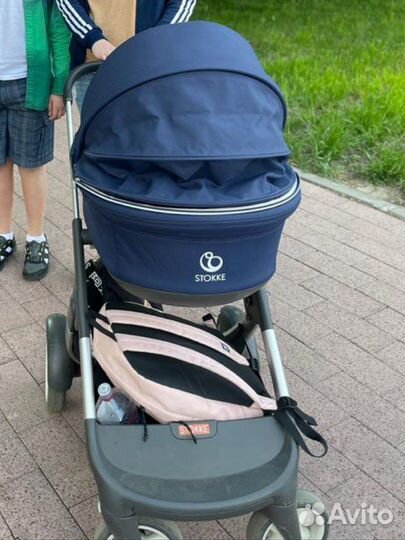 Коляска stokke crusi люлька+шасси