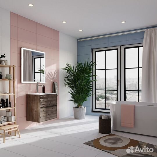 Плитка облицовочная Lavelly Monocromo Blue 600x300x9 мм (10 шт.1,8 кв.м)