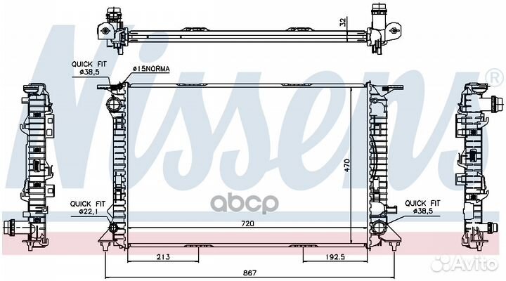Радиатор системы охлаждения audi: a4 (8k2) 2.7