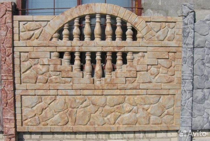 Забор, еврозабор бетонный