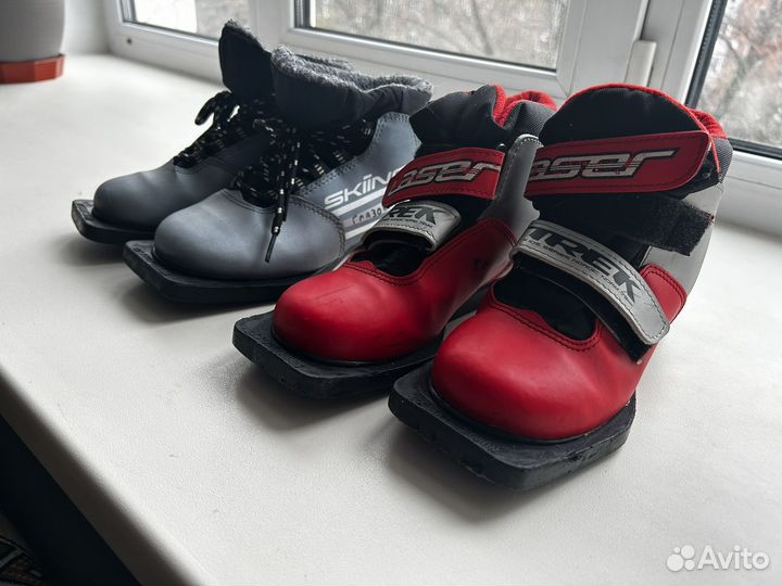Лыжи беговые и ботинки
