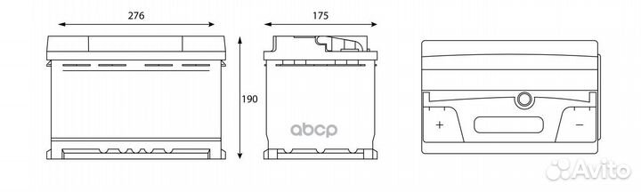 Аккумулятор gladiator Energy 77 Ah, 760 A
