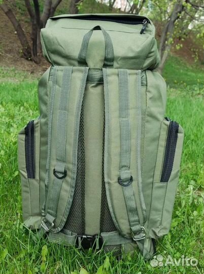 Рюкзак туристический 60 литров (80 л) зелёный