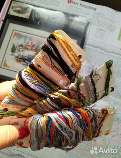 Dimensions остатки ниток от родных наборов