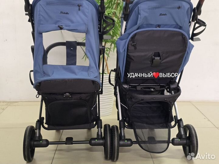 Новая коляска для двойни Babalo 2024 (синий)