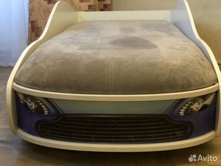 Детская кровать машина, с ортопедическим основание